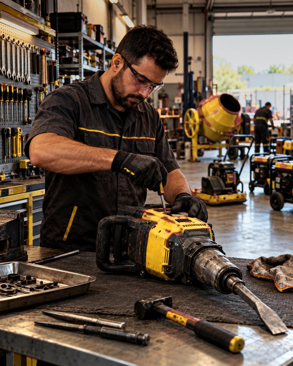 Técnico revisando equipamento